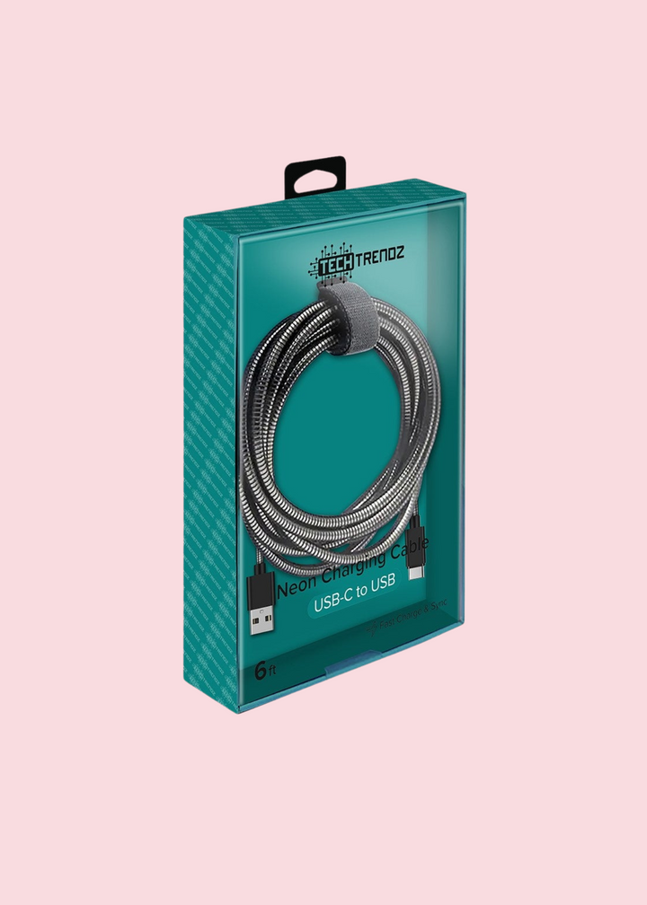 Tech Trendz - Metallic 6ft USBC Cable