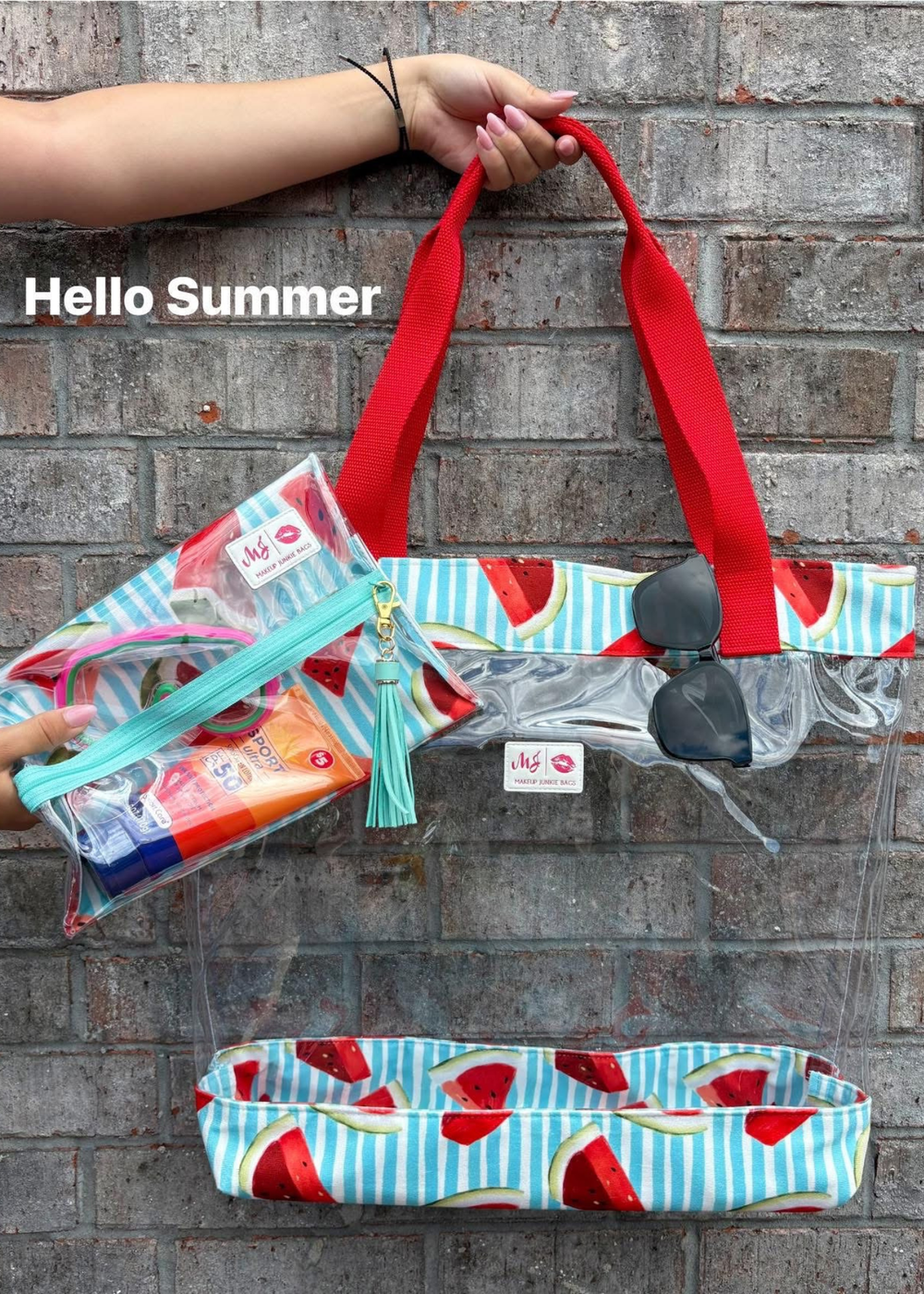 Makeup Junkie Bags - Hello Summer Clear Tote Set [Pre-Order]