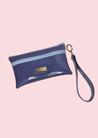 Makeup Junkie Bags - Periwinkle Sky Luxe Demi Wristlet [Pre-Order] - Glamfox Takeover