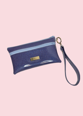 Makeup Junkie Bags - Periwinkle Sky Luxe Demi Wristlet [ Ready to Ship] - Glamfox Takeover