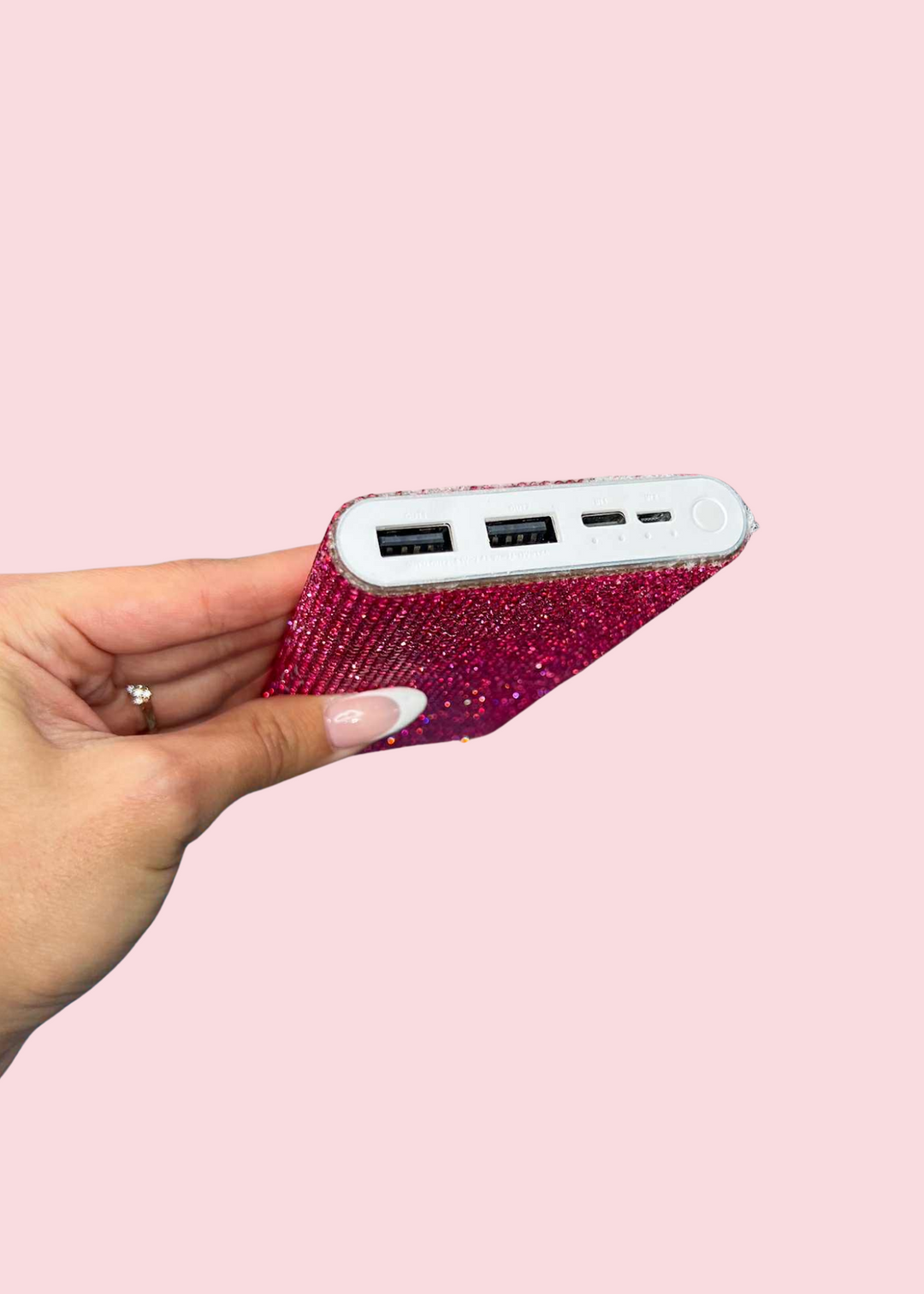 Tech Trendz - Fuchsia Crystal Power Bank