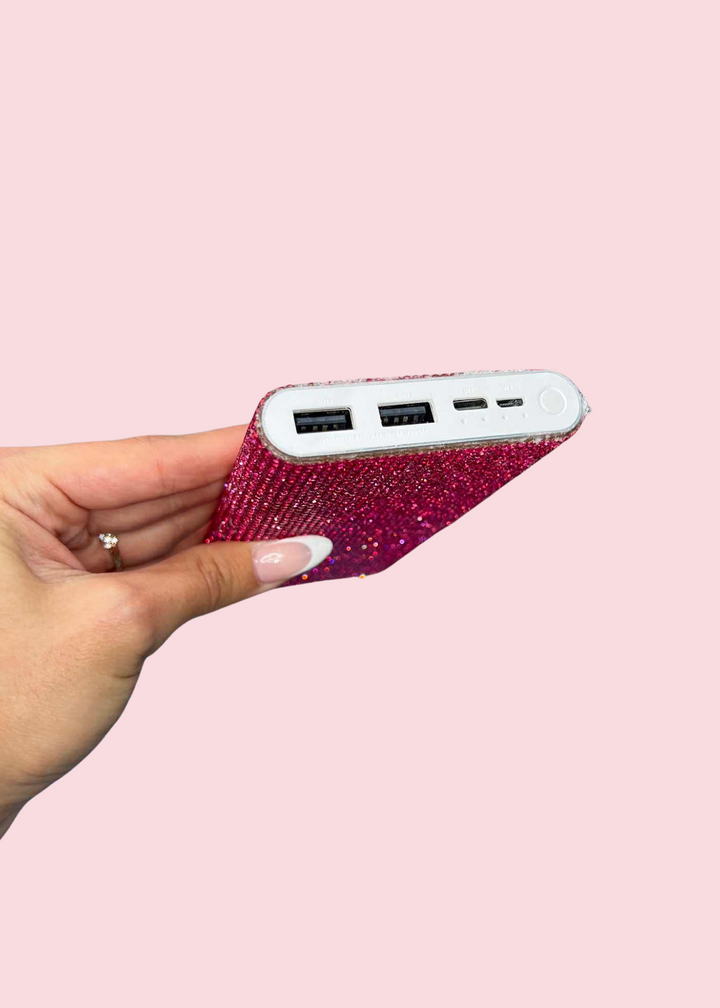 Tech Trendz - Fuchsia Crystal Power Bank