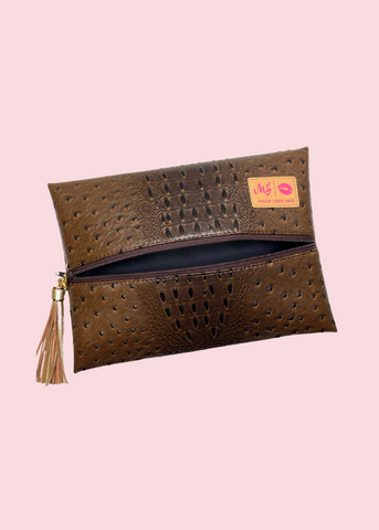 Makeup Junkie Bags - Chocolate Dune Flat Lay Bag [Pre-Order]