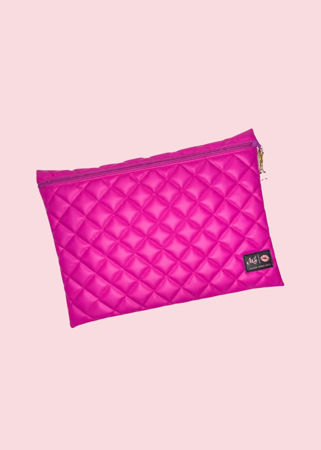 Makeup Junkie Bags - Luxe Hot Fuchsia Quilted Laptop Case [Pre-Order]