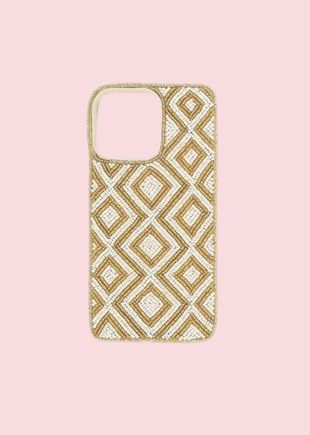 America & Beyond - Pearl Gold Beaded iPhone Case