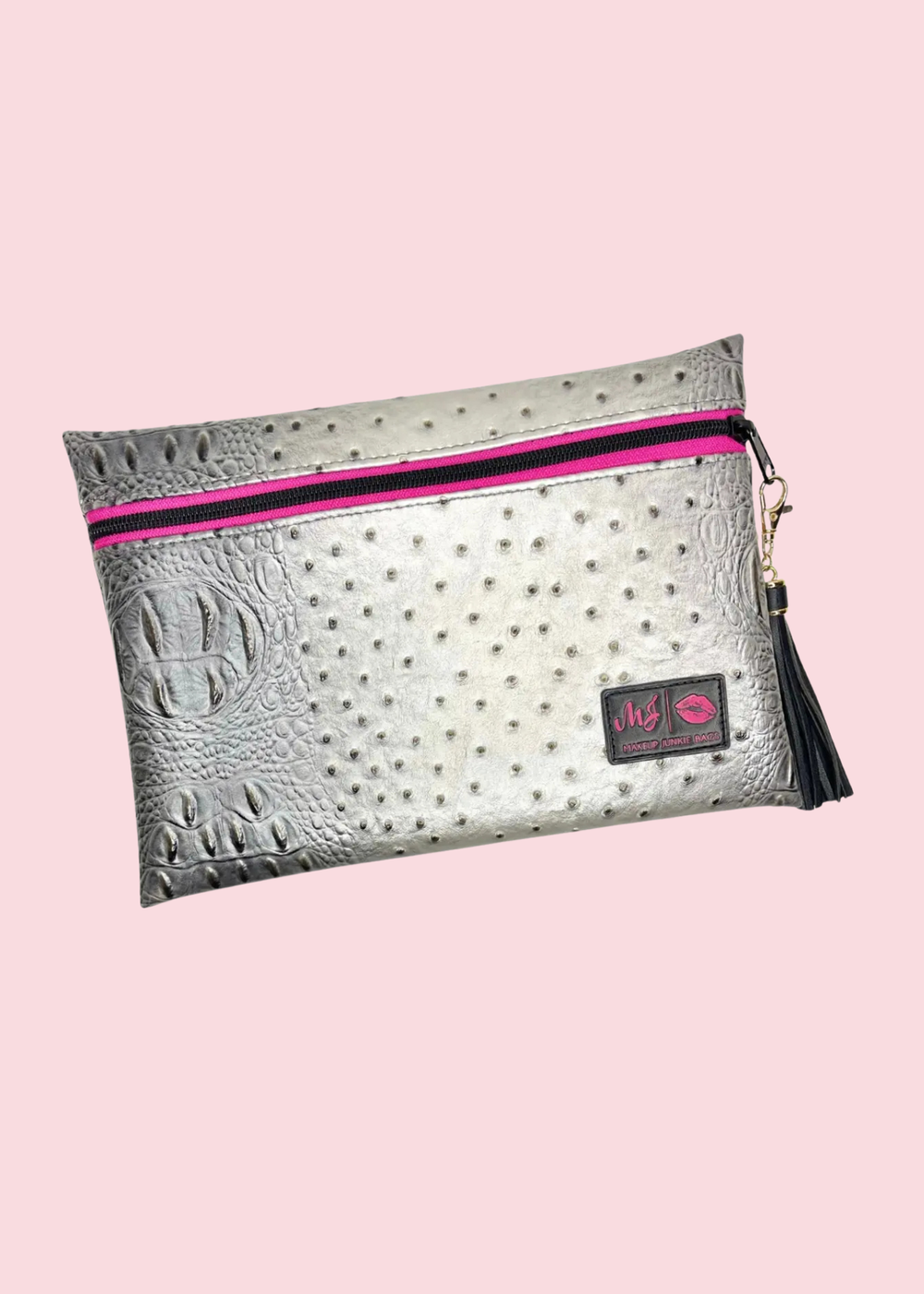 Makeup Junkie Bags - Chrome Pink 30A Jumbo Top Zip [Pre-Order]