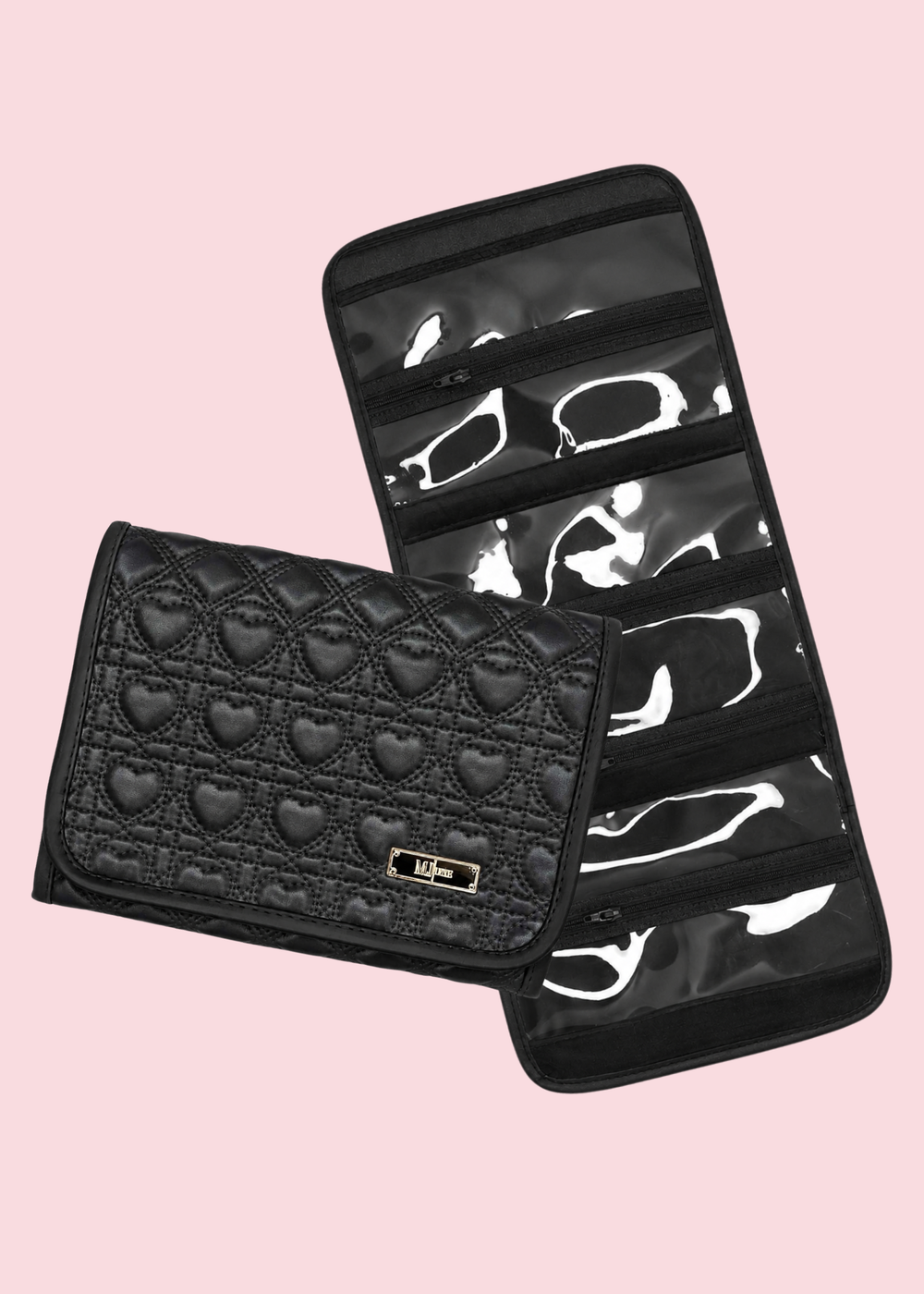 Makeup Junkie Bags - Black Hearts Heirloom Gemkeeper Jewelry Bag [Pre-Order]