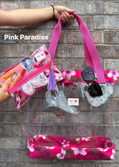 Makeup Junkie Bags - Pink Paradise Clear Tote Set [Pre-Order]