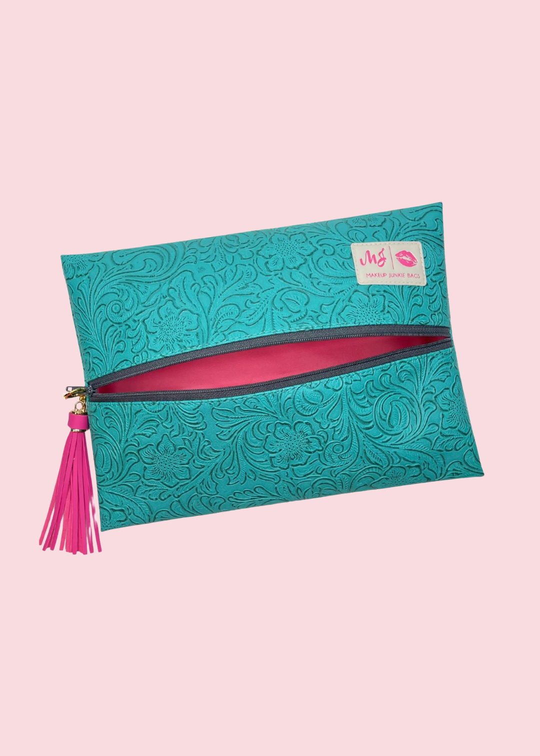 Makeup Junkie Bags - Turquoise Dream Flat Lay [Pre-Order]