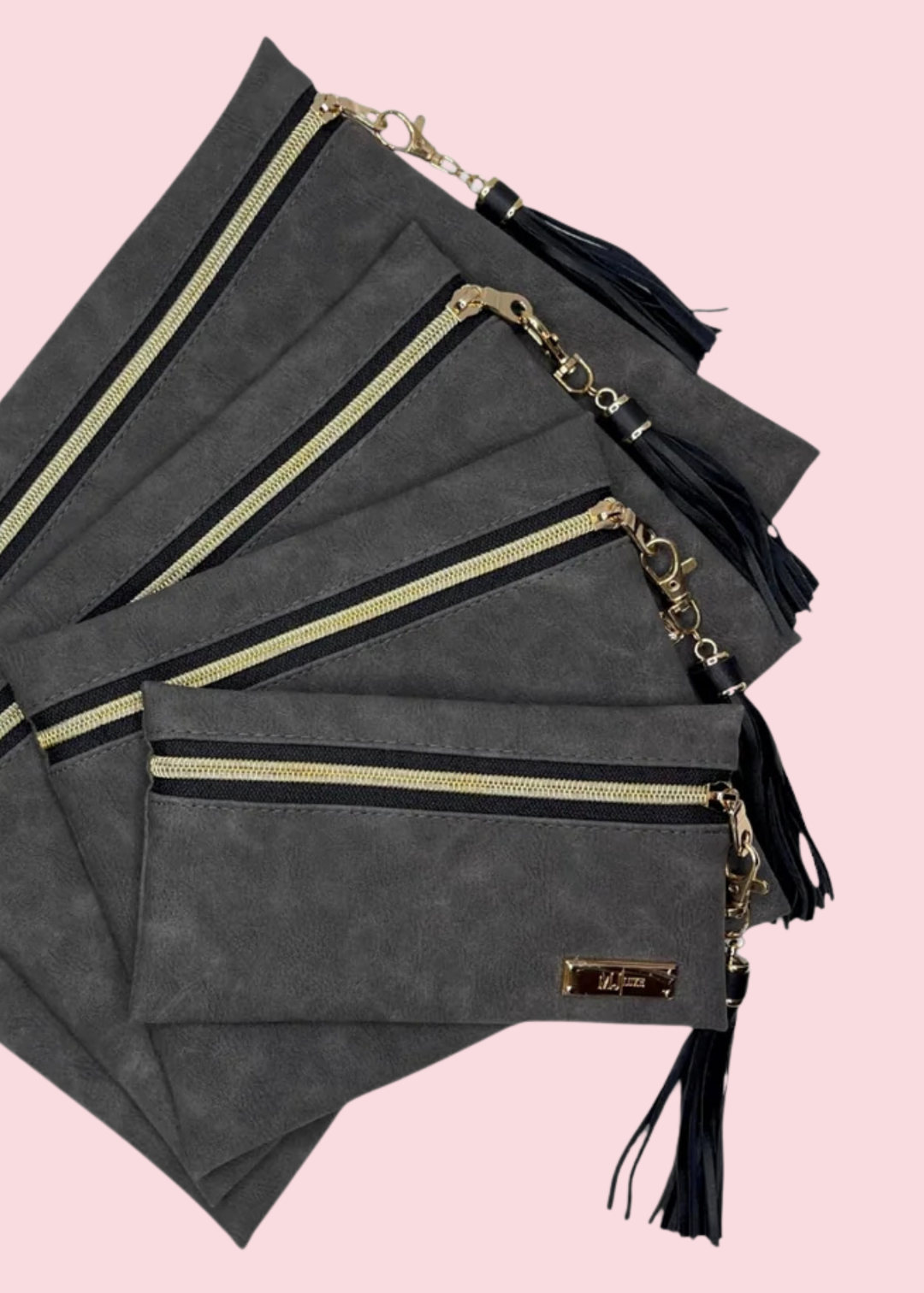 Makeup Junkie Bags - Suede Soul Graphite Luxe Top Zip [Pre-Order]