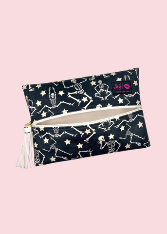 Makeup Junkie Bags - Spooky Scary Skeleton Flat Lay [Pre-Order]
