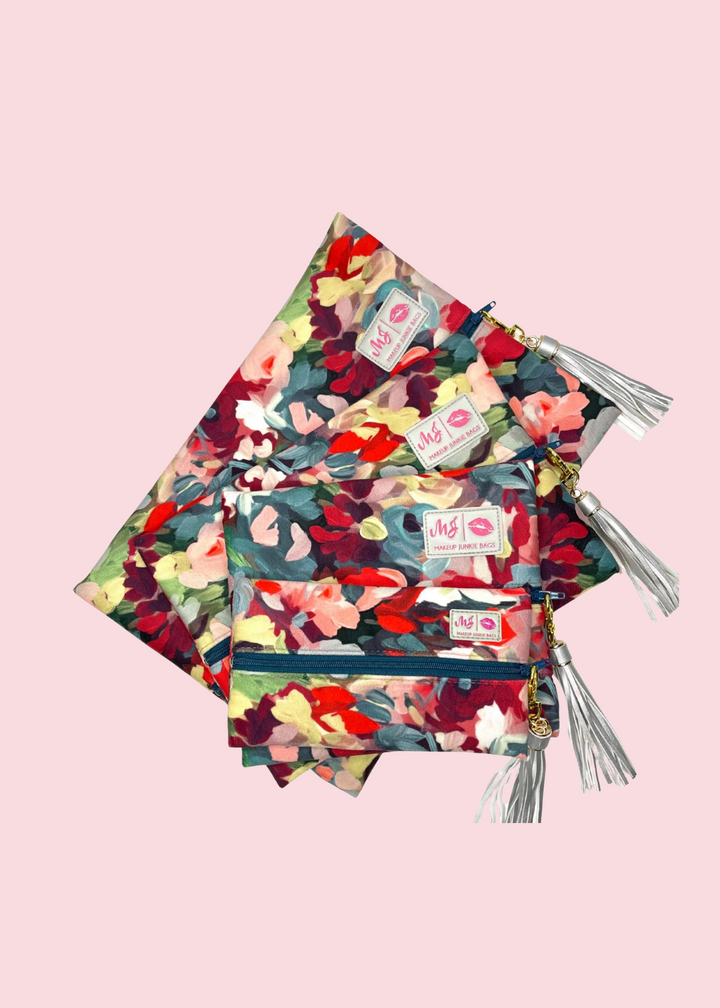 Makeup Junkie Bags - Meadow Rouge Flat Lay [Pre-Order]