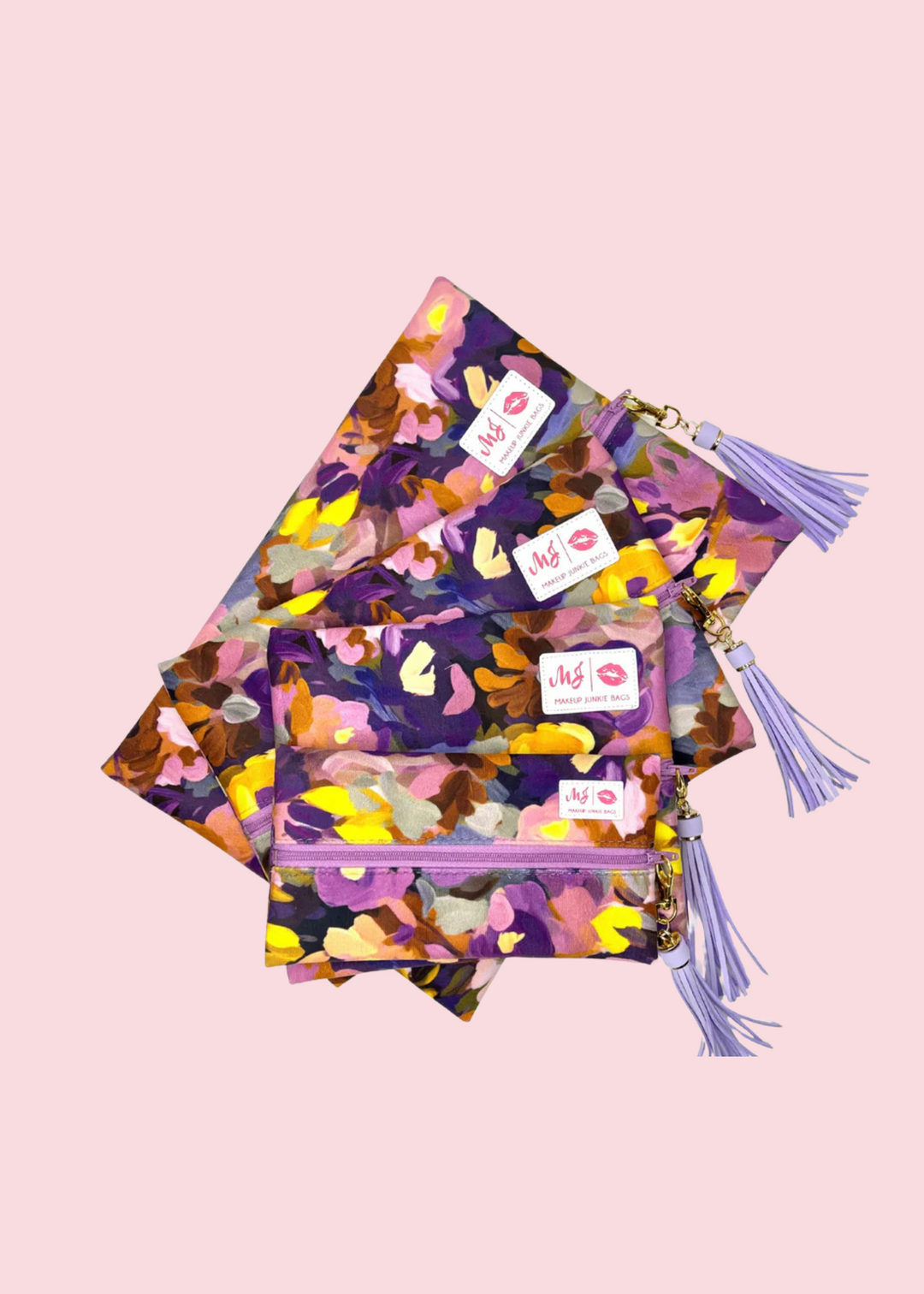 Makeup Junkie Bags - Meadow Lilac Flat Lay [Pre-Order]