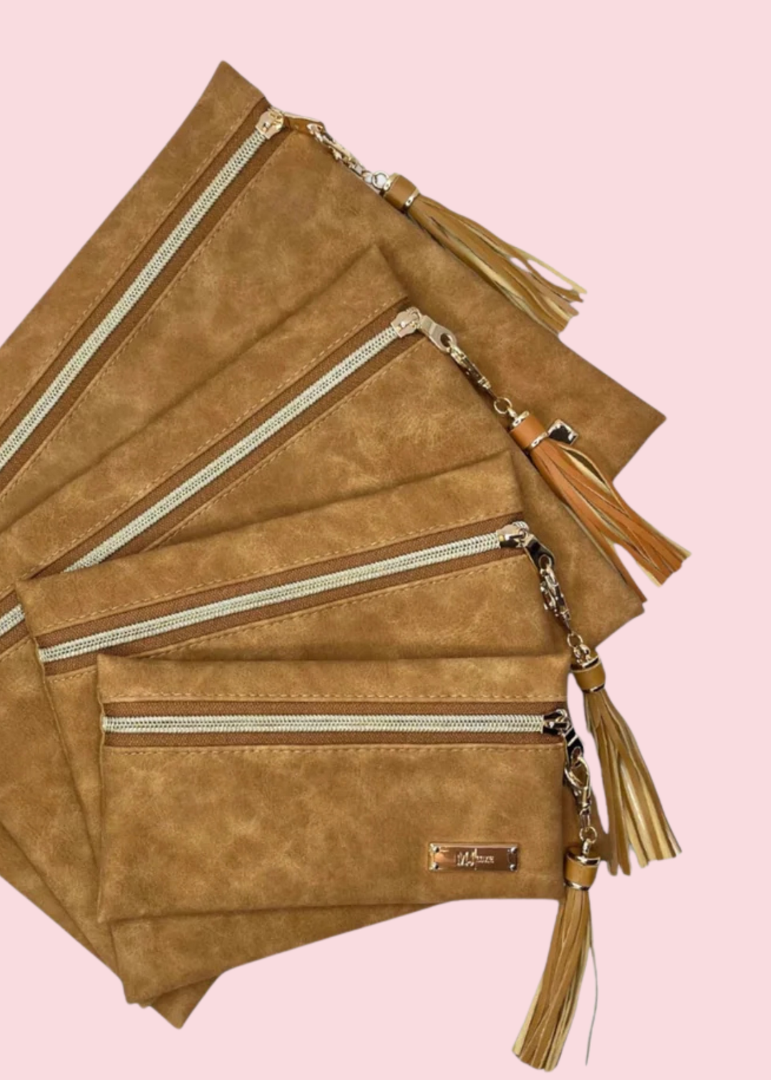 Makeup Junkie Bags - Suede Soul Amber Luxe Top Zip [Pre-Order]
