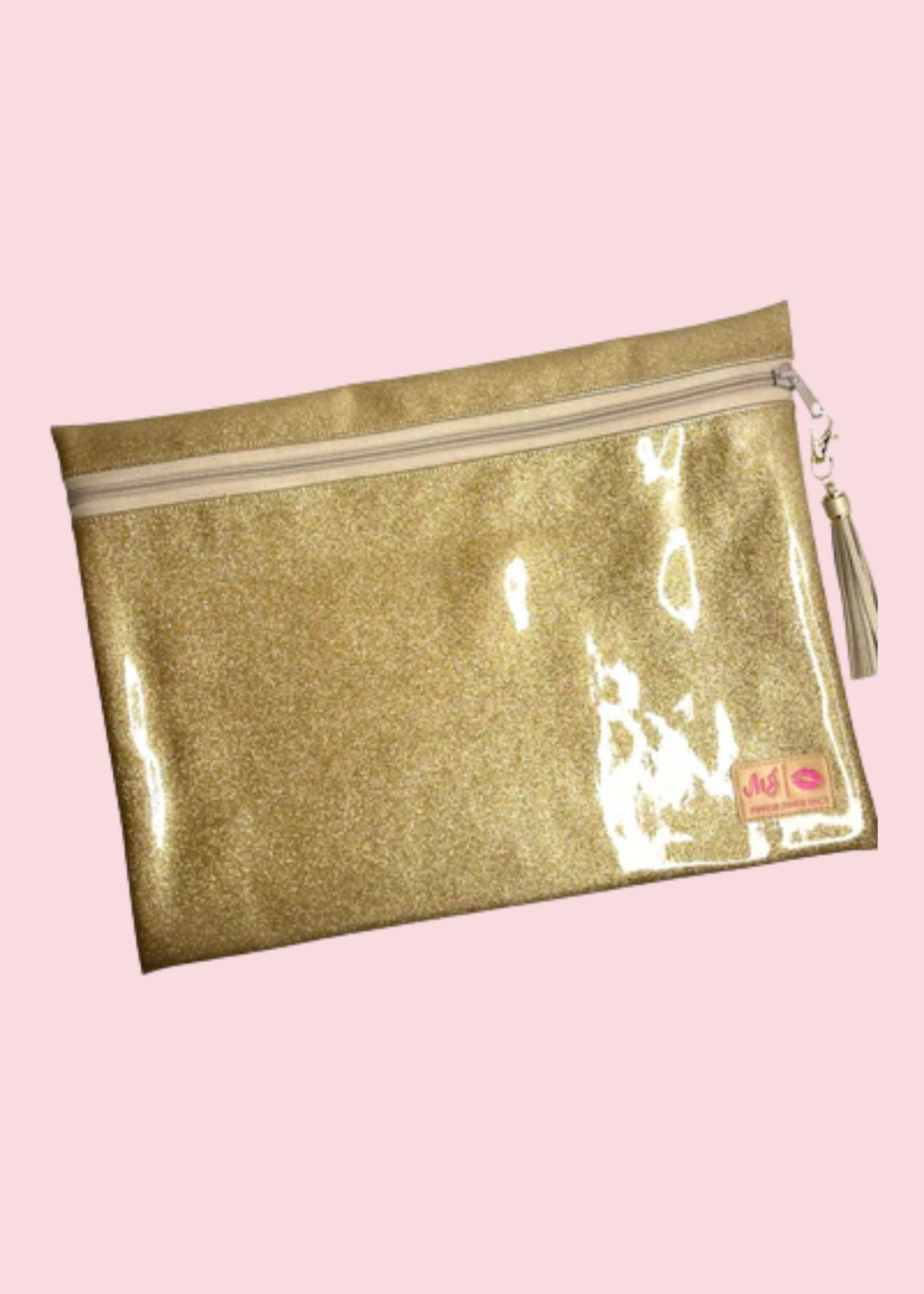 Makeup Junkie Bags - Gold Stardust Glitter Travel Bags [Pre-Order]