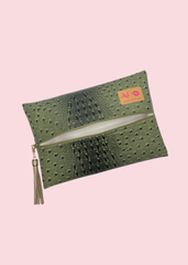 Makeup Junkie Bags - Dune Olive Flat Lay [Pre-Order]