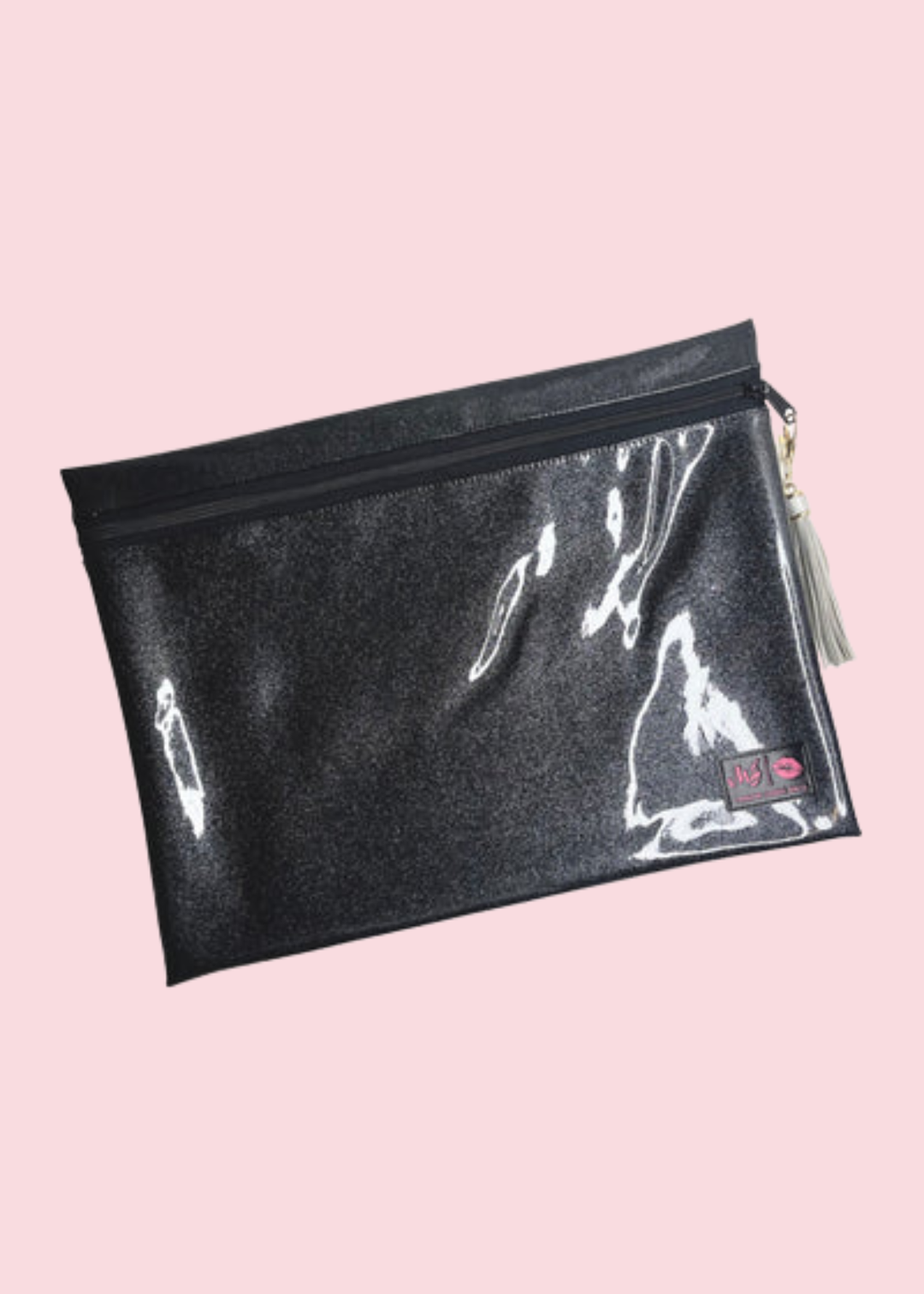 Makeup Junkie Bags - Charcoal Stardust Glitter Travel Bags [Pre-Order]
