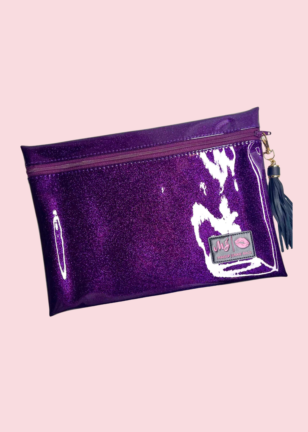 Makeup Junkie Bags - Purple Stardust Glitter Travel Bags [Pre-Order]