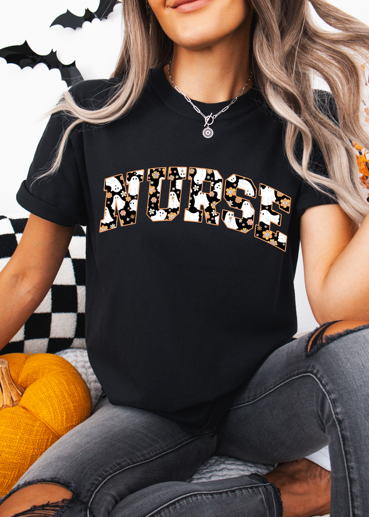 Glamfox  - Retro Halloween Nurse Graphic Tee