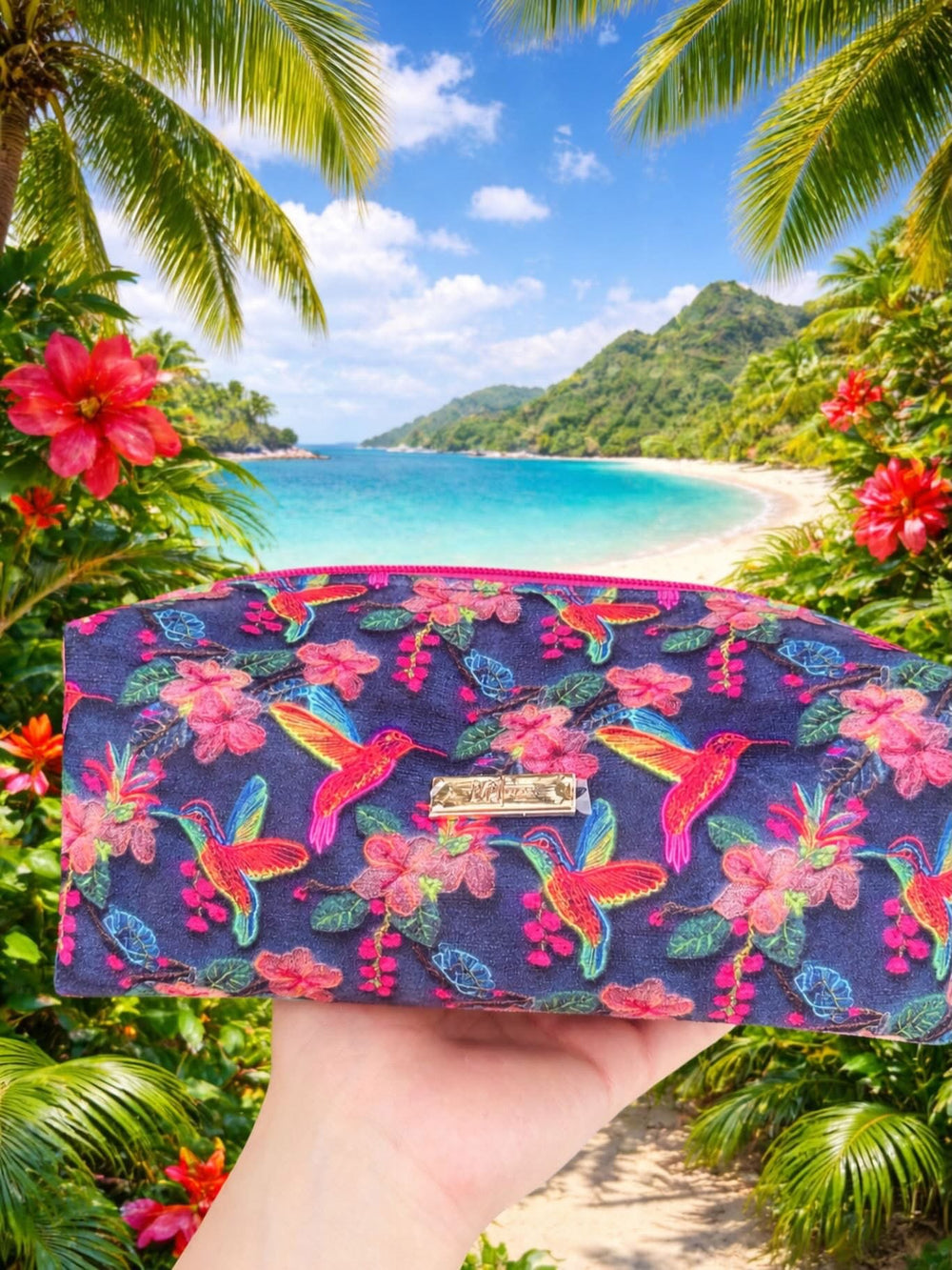 Makeup Junkie Bags - Fiesta Flutter Bobbie Bag [Ready To Ship]