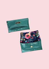 Makeup Junkie Bags - Turquoise Stardust Glitter Luxe Sunglass Case [Pre-Order]