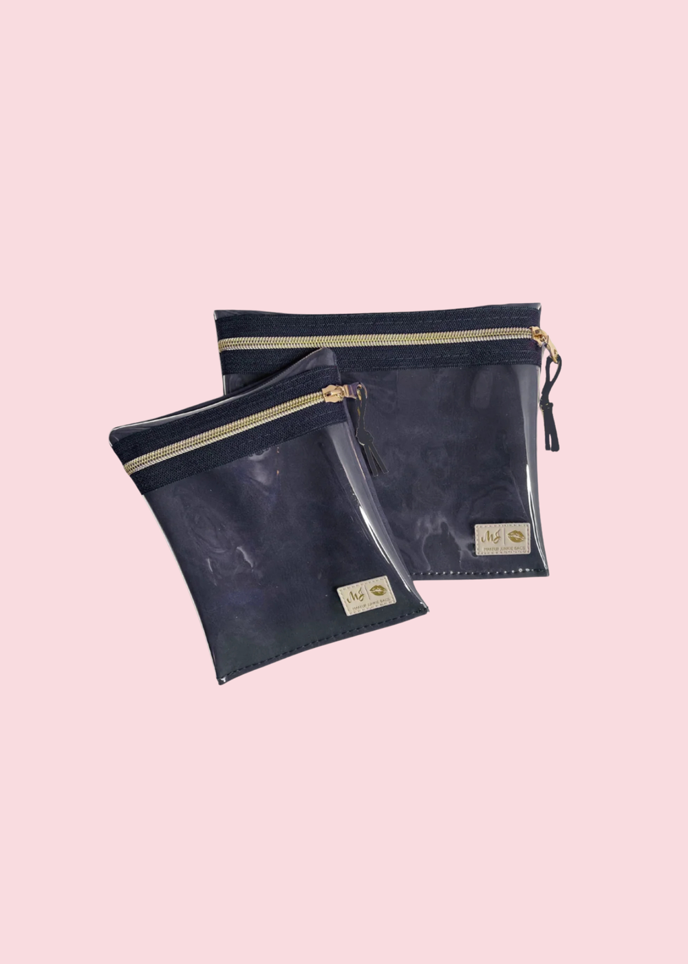 Makeup Junkie Bags - Suede Soul Sapphire Clear Zippy Pouch [Pre-Order]