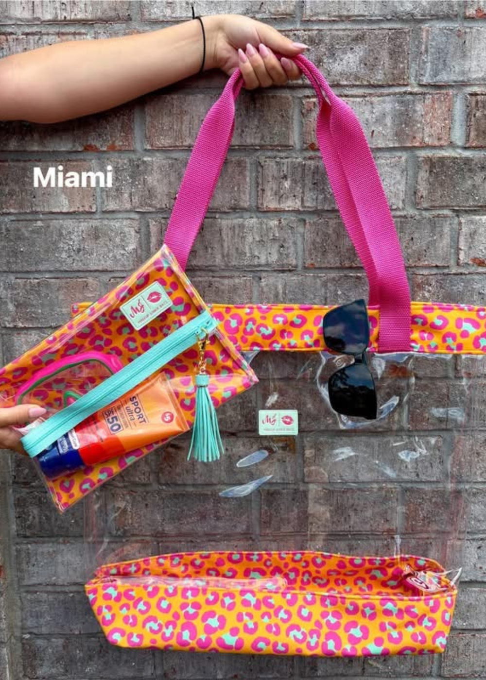 Makeup Junkie Bags - Miami Clear Tote Set [Pre-Order]