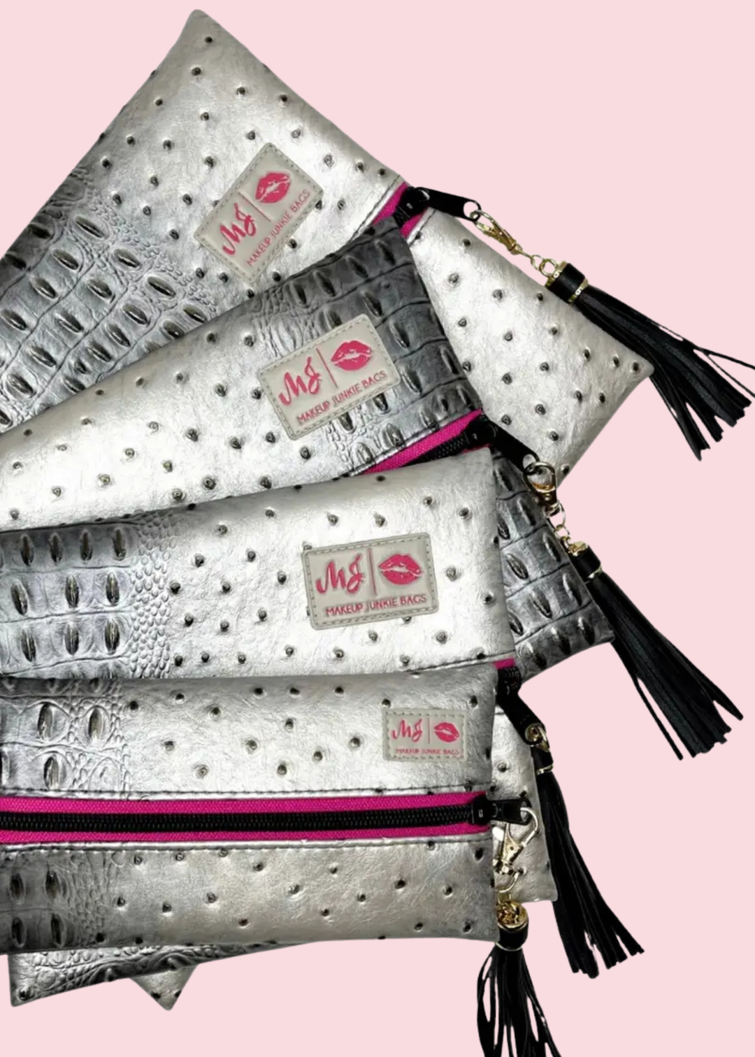 Makeup Junkie Bags - Chrome Pink 30A Travel Bags [Pre-Order]