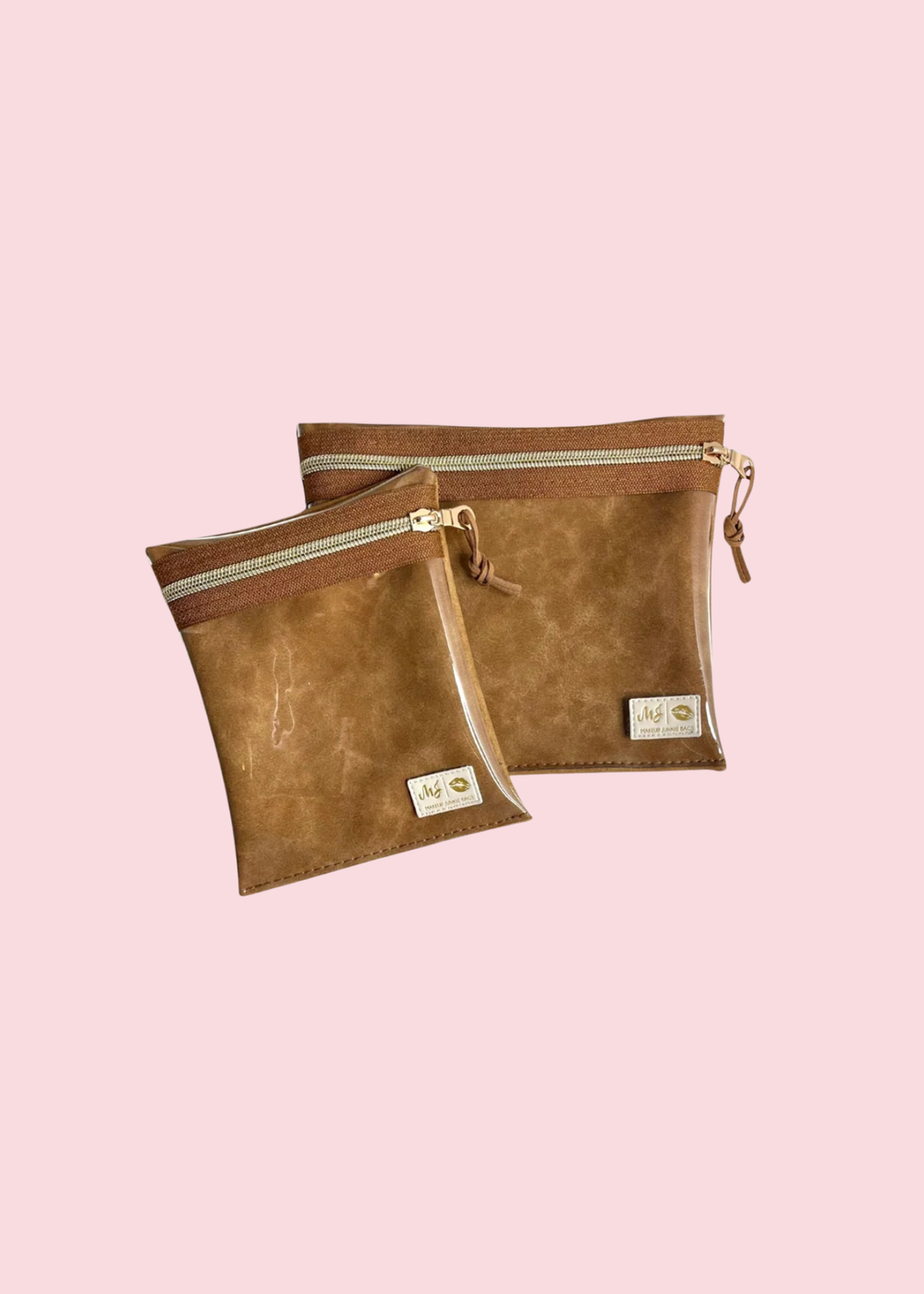 Makeup Junkie Bags - Suede Soul Amber Clear Zippy Pouch [Pre-Order]