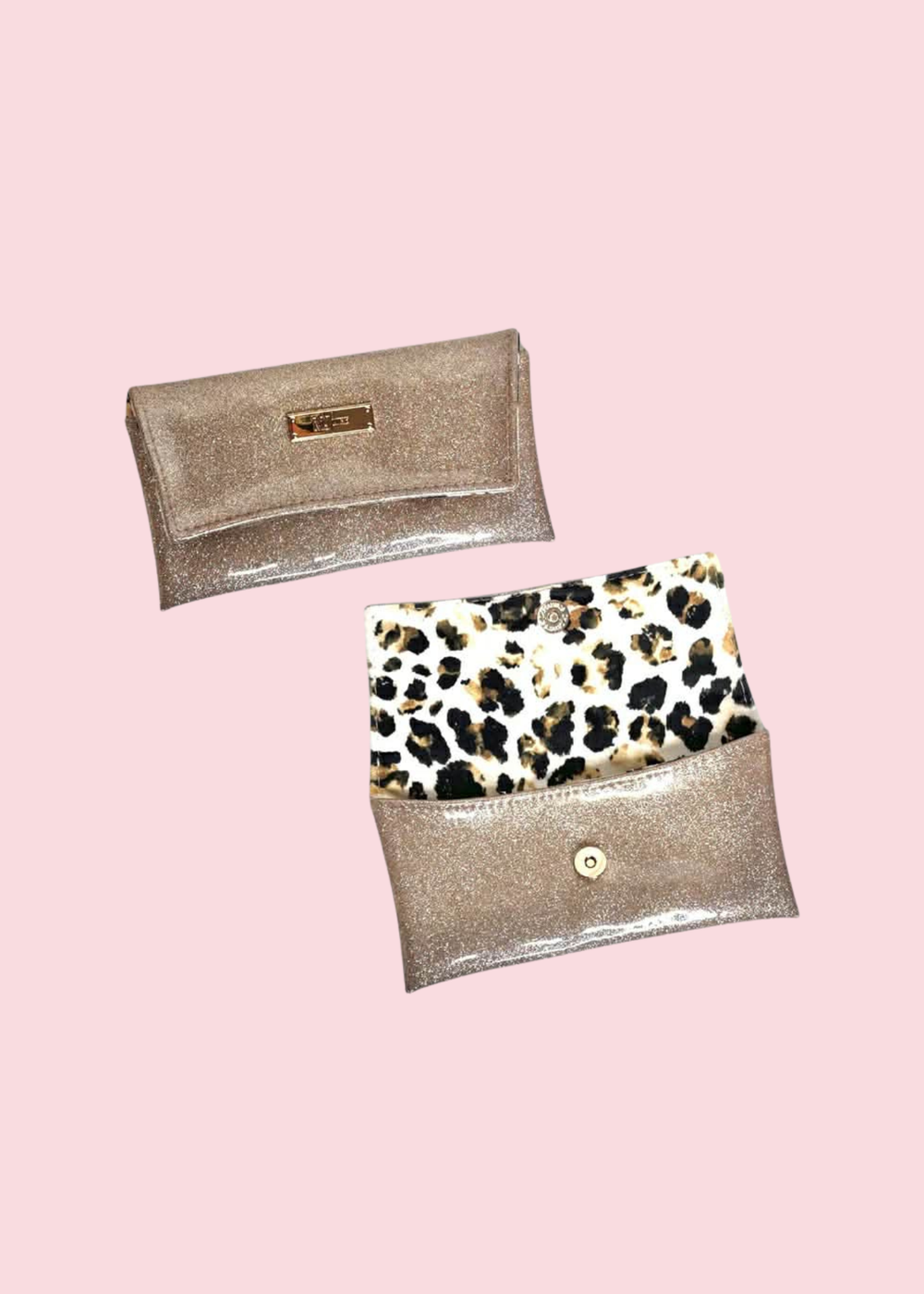 Makeup Junkie Bags - Champagne Stardust Glitter Luxe Sunglass Case [Pre-Order]