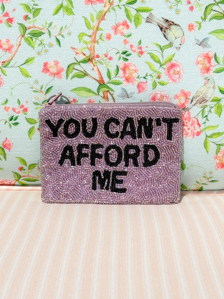 Glamfox - You Can't Afford Me Beaded Coin Purse