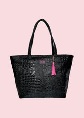 Makeup Junkie Bags - Bubble Gator Onyx Tote [Pre-Order]