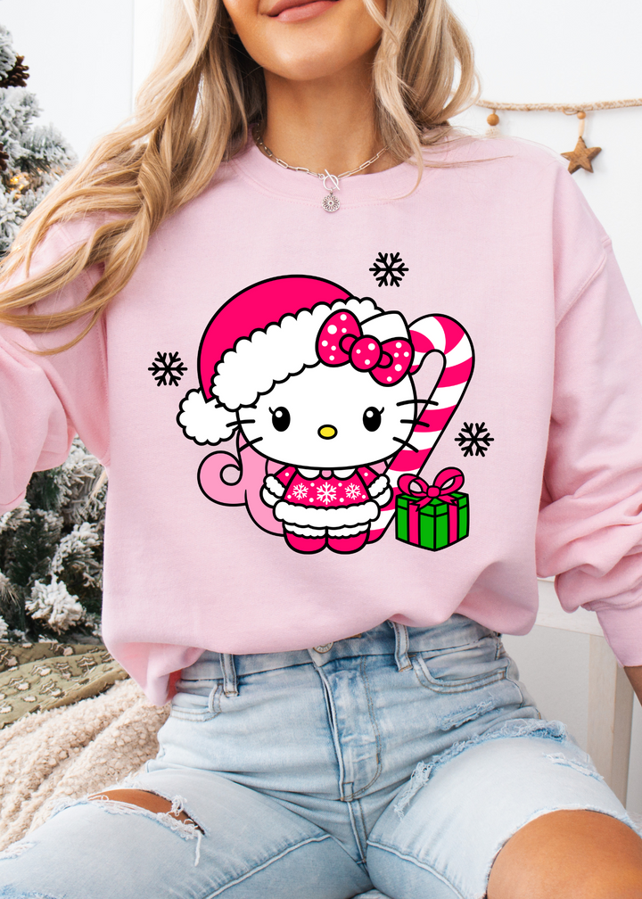 Glamfox  - Santa Kat Graphic Crewneck