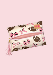 Makeup Junkie Bags - Sports Fan Football Pink Flat Lay [Pre-Order]