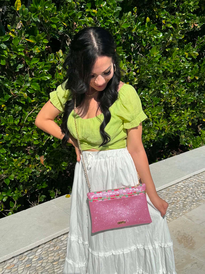 Makeup Junkie Bags - Bubble Gum Floral Demi Luxe Clutch [Pre-Order]