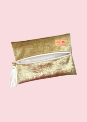 Makeup Junkie Bags - Champagne Luxe Flat Lay Bag [Pre-Order]
