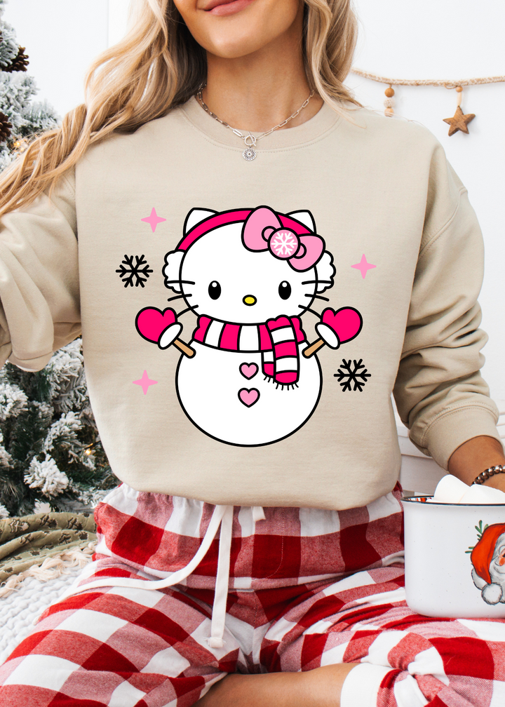 Glamfox  - Snow Kat Graphic Crewneck