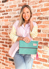 Makeup Junkie Bags - Turquoise Dream Flat Lay [Pre-Order]