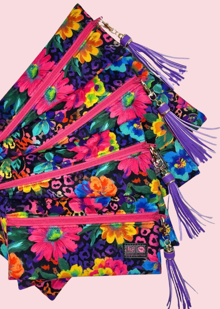 Makeup Junkie Bags - Happy Hour Flower 30A Travel Bags [Pre-Order]