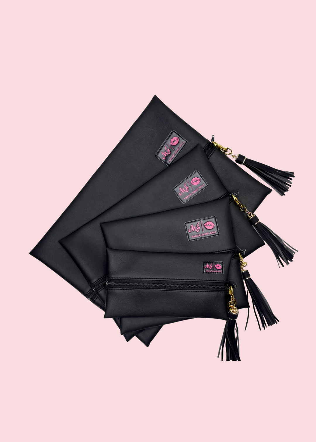 Makeup Junkie Bags -Bella Onyx Flat Lay [Pre-Order]