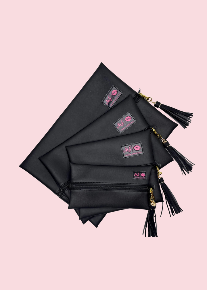 Makeup Junkie Bags -Bella Onyx Flat Lay [Pre-Order]