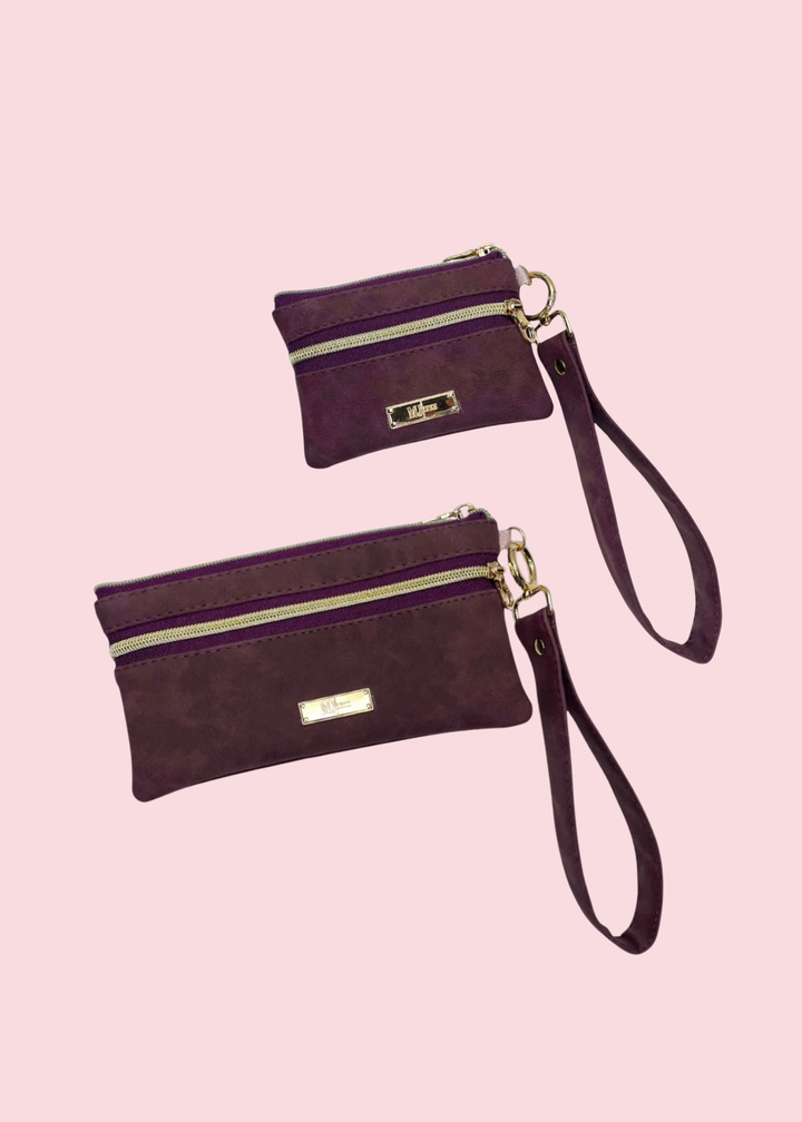 Makeup Junkie Bags - Suede Soul Bordeaux Luxe Travel Bags [Pre-Order]