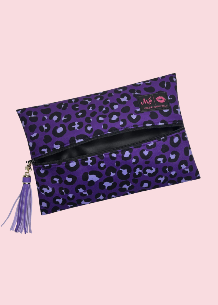 Makeup Junkie Bags - Violet Leopard Travel Bags [Pre-Order]