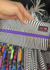 Makeup Junkie Bags - Crazy Stripes Flat Lay [Ready to Ship]