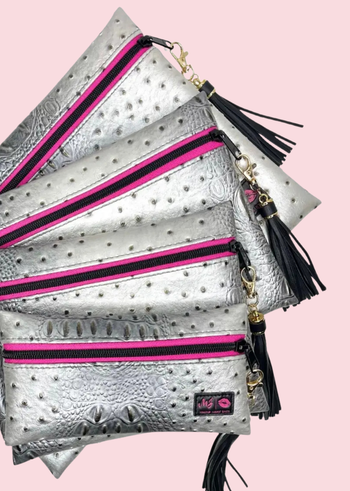 Makeup Junkie Bags - Chrome Pink 30A Travel Bags [Pre-Order]