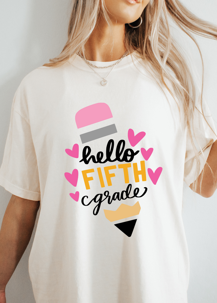 Glamfox  - Hello Kinder to Sixth Grade Graphic Tee