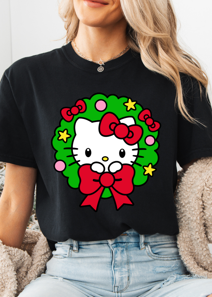 Glamfox  - Wreath Kat Graphic Tee