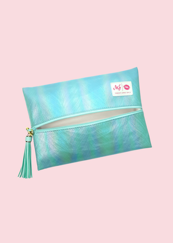 Makeup Junkie Bags - Venice Teal Flat Lay [Pre-Order]