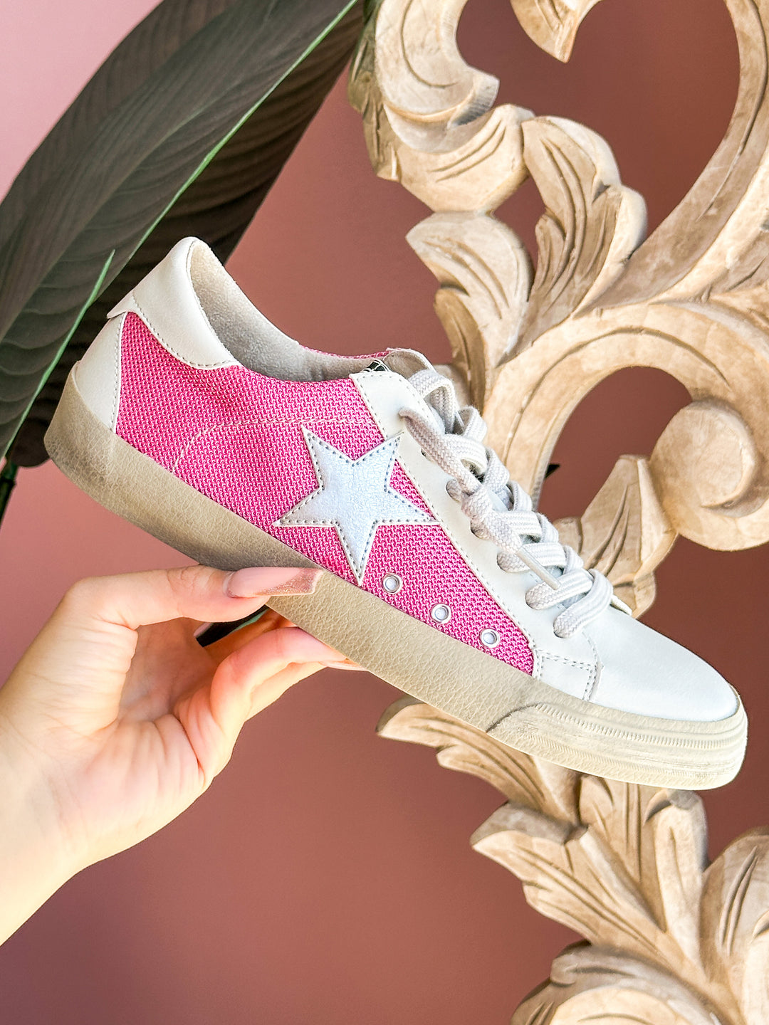 Shu Shop - Pilar Pink Low Top Sneakers