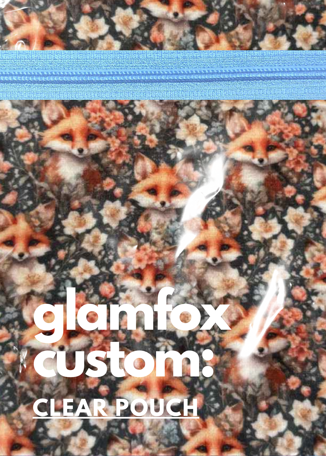 Makeup Junkie Bags - Glam Foxy Clear Pouch [Pre-Order] - Ships September